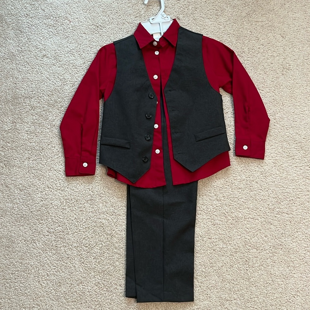Boys 3pc Van Heusen Dress Pants, Vest, Shirt